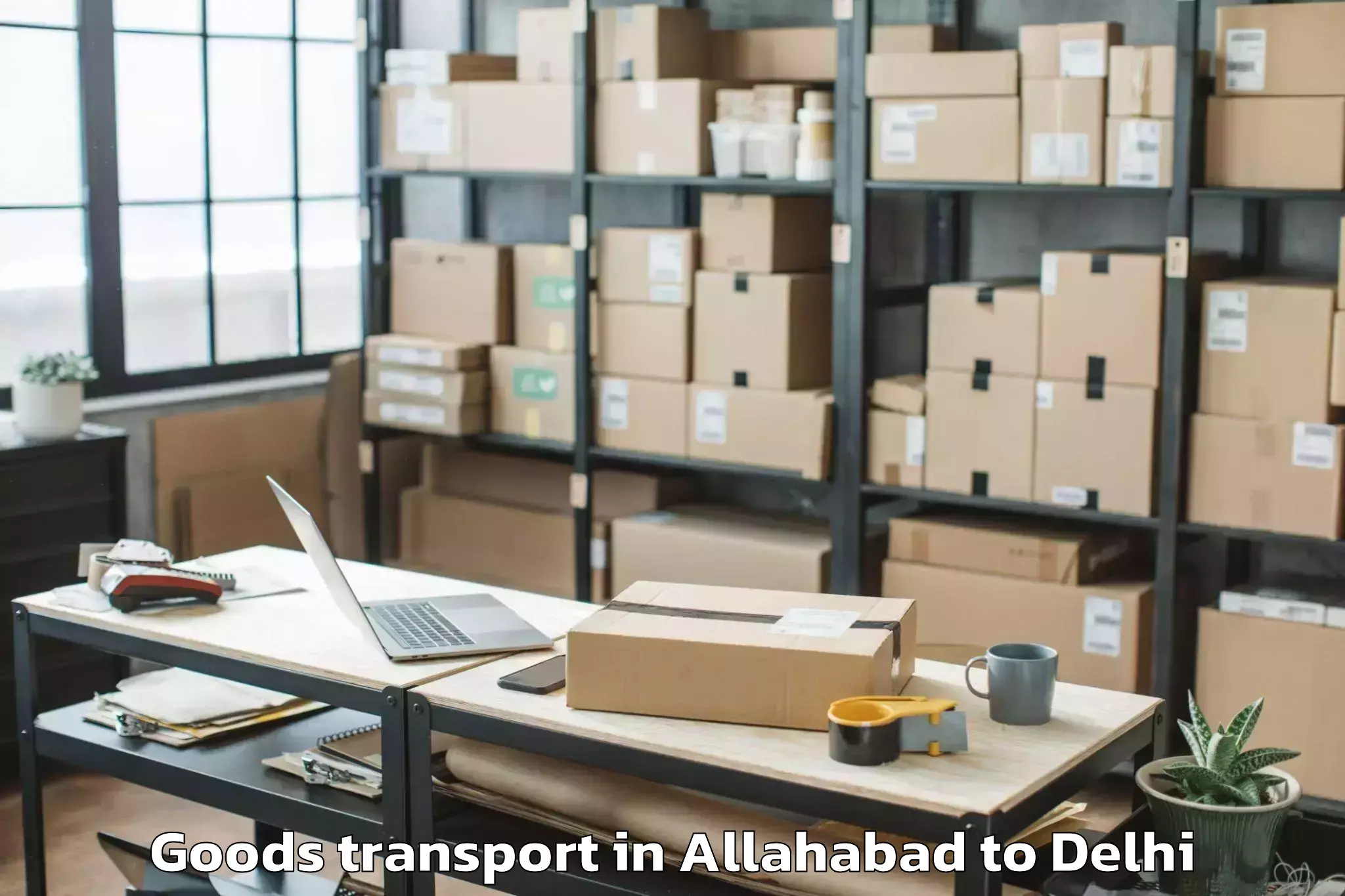 Quality Allahabad to Nangloi Jat Goods Transport